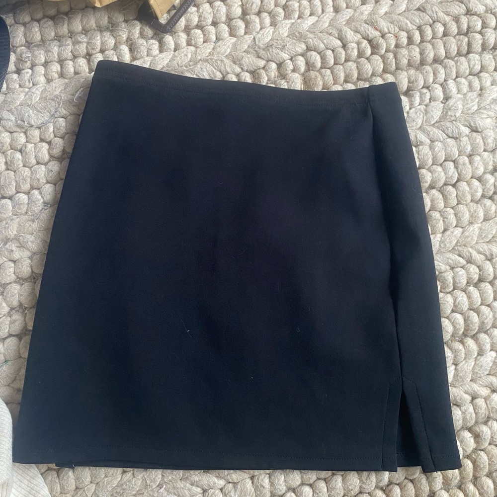 Vintage Express 90s Black Mini Skirt with Slit